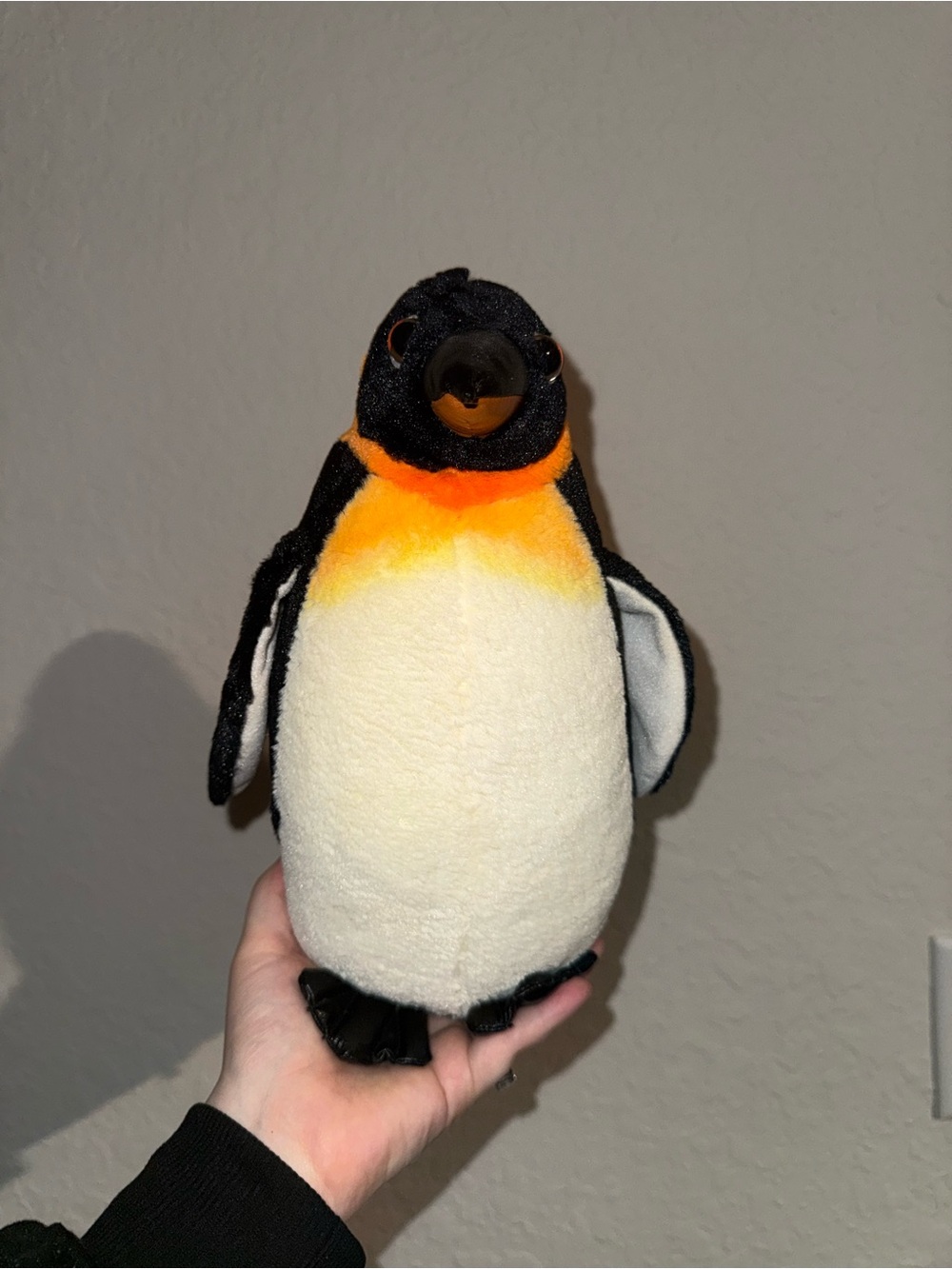 Plush Penguin Toy - Black, White & Orange